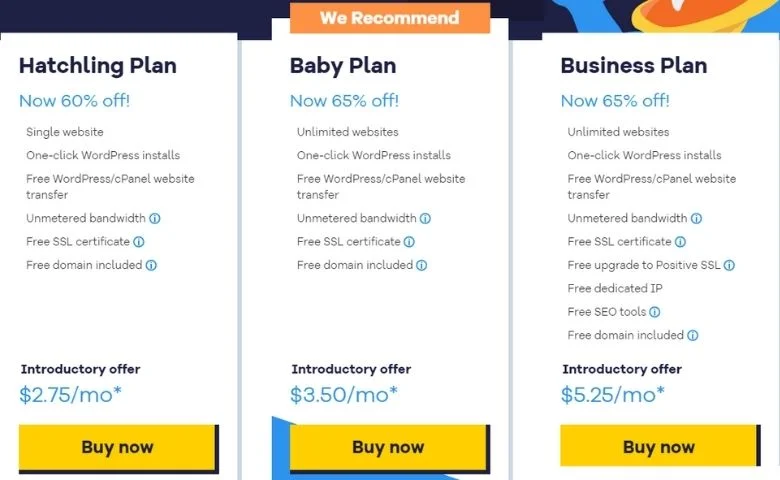 Bluehost web hosting plans and pricing review