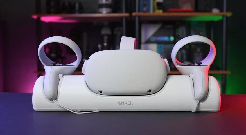 How to Charge Oculus Quest 2 Controllers with Anker quest 2 charging dock